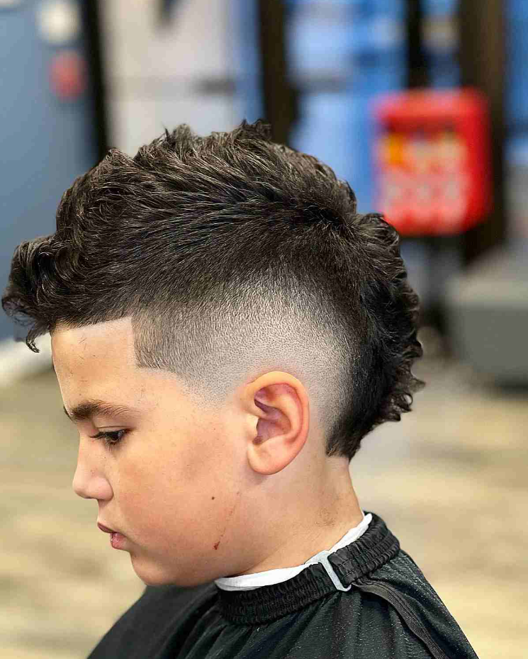 Boys Haircuts   Cute Fohawk With Burst Fade For