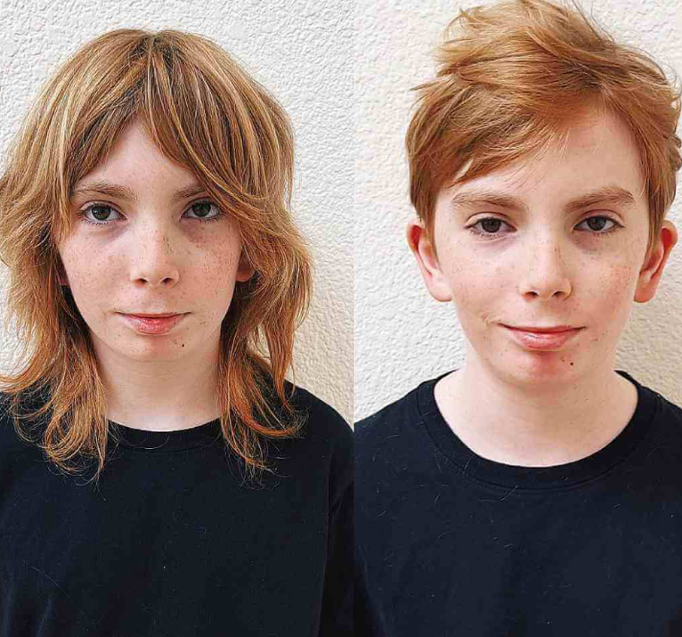 Boys Haircuts   Razor Cut Messy Style