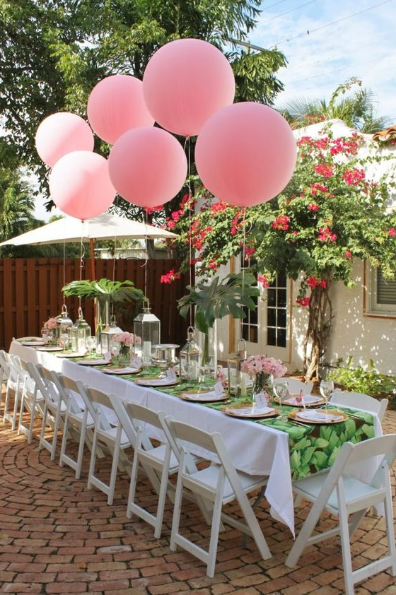 Garden Party Food   Pink Balloons Set A Festive Tone