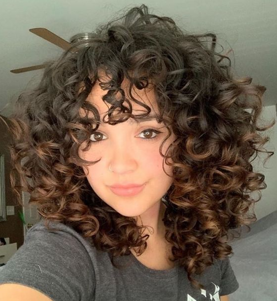 Hair Cuts For Curly Hair   Best Curly Hair With Bangs To Try This
