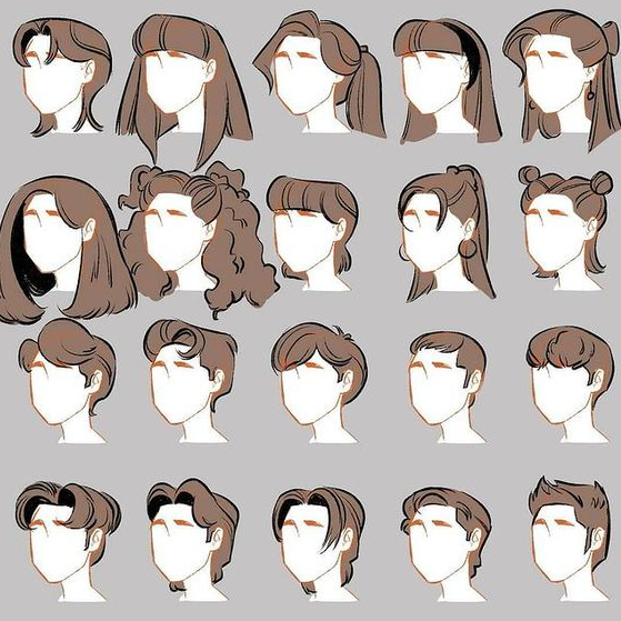 Hair Reference Drawing   Art Reference Photos Art Reference Poses