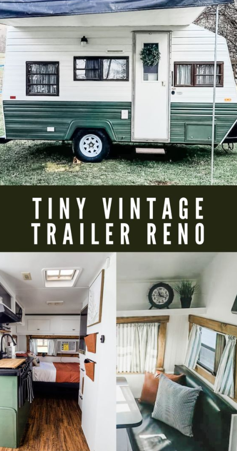 Small Camper Interior Ideas   Tiny Vintage Trailer Transformed Into Adorable Home On