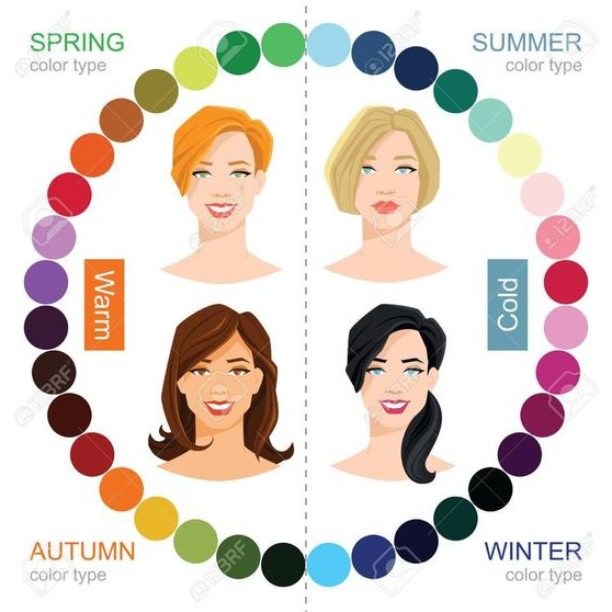Autumn Color Palette   Vector Illustration Of Seasonal Color Palette For Spring Summer Winter And Autumn