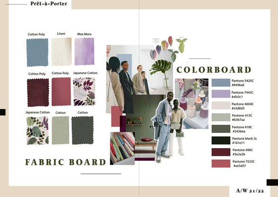 Fashion Design Portfolio   Fashion Design Portfolio Fabric Board Color Board