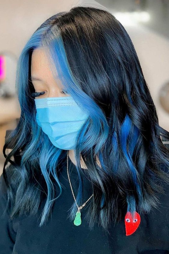 Hair Colors   Mesmerizing Blue Highlights For Every Exquisite