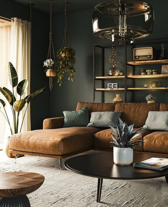 Living Room Inspiration   Living Room Inspiration Cozy Unlock The Magic Of Dark Green Paint Colors