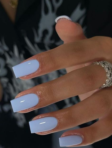 Nails Black Women   Best Light Blue Nails For A Stylish Korean Summer