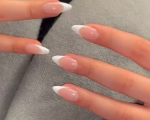 Nails Pink And White   Summer Nail Inspo White French Nails Almond Shaped