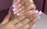 Nails With Initials   Pink Acrylic Nails Acrylic Nails Coffin Pink