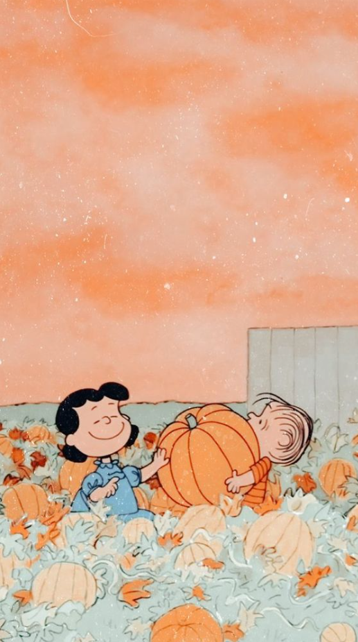 Fall Background   Peanuts Pumpkin Aesthetic Wallpaper