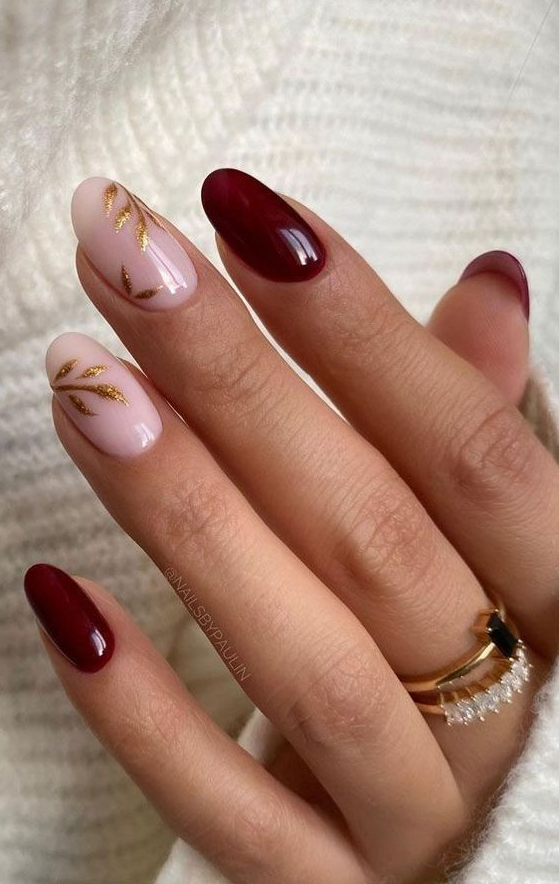 Fall Nails    Latest Red Colour Nail Design Art For