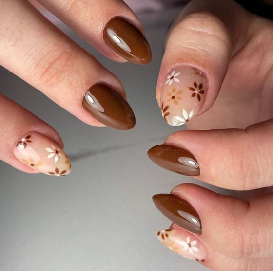 Halloween Nails   Perfect Brown Nail Designs For Fall You'll Obsess