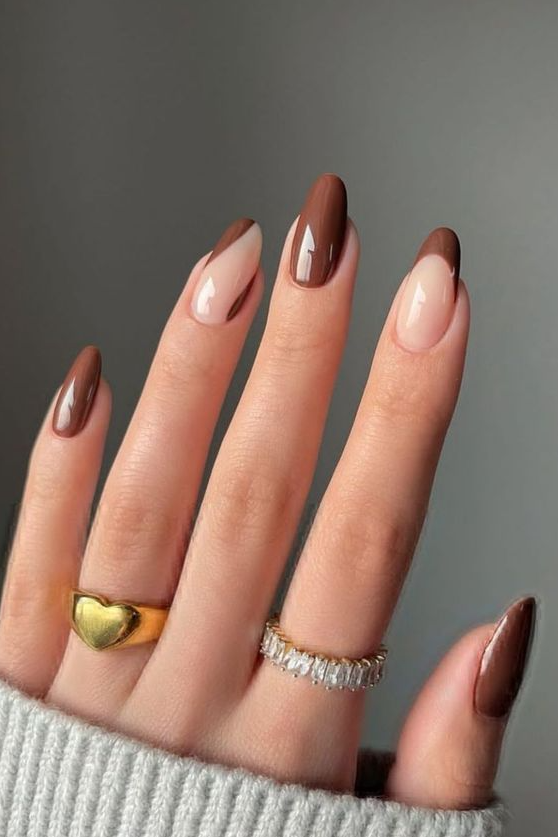 Nails One Color   Autumn Nail Inspo 2023 Cargo Continues Brown Design