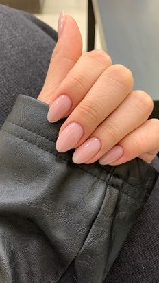 Nails One Color   Oval  Stylish  Gel