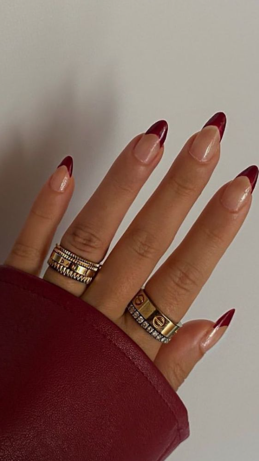 Nails One Color   This Trending Nail Color Is Like Red's Sultry, Mysterious Older