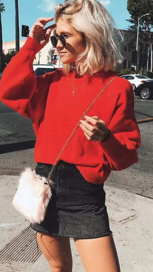 Red Out Football Game Outfit Highschool   Game Day Outfit Inspo Gameday