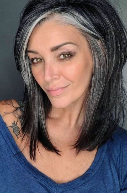 Silver Haired Beauties   Hairstyles For Growing Out Gray Hair