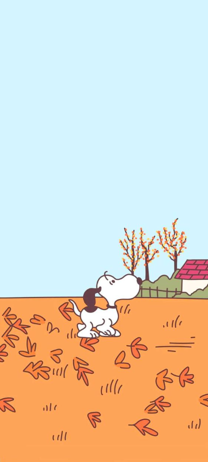 Fall Backgrounds Iphone   Best Snoopy Fall Wallpaper
