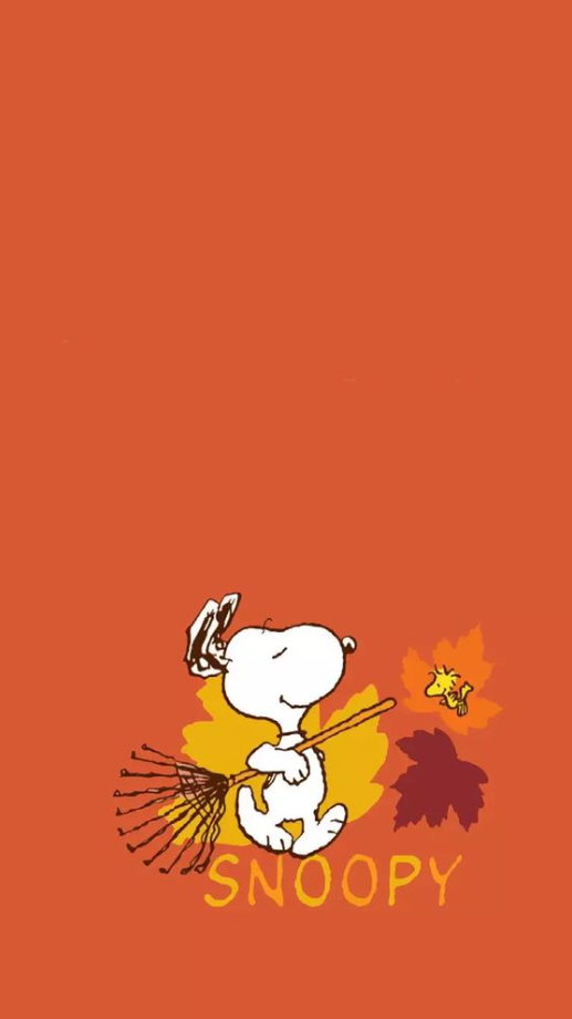 Fall Backgrounds Iphone   Snoopy Fall Wallpapers