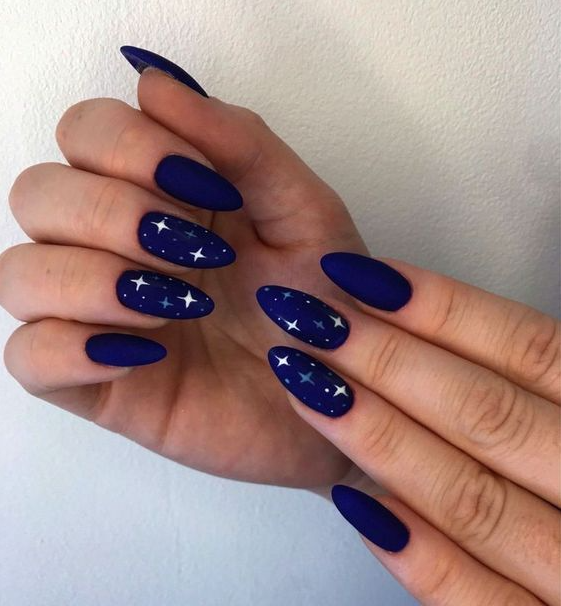 Fall Blue Nails - Easy Nail polish Designs 2023