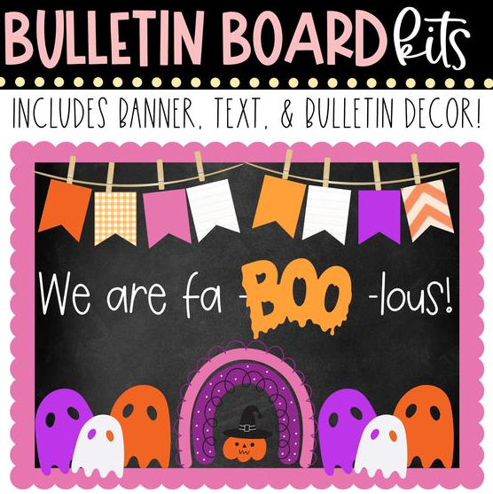 Fall Board Ideas   Bulletin Board Kit Halloween Fall Autumn