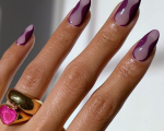 Fall French Tips - Trending Autumn Nail Colours & Designs Purple Euphoria Inspired Nails