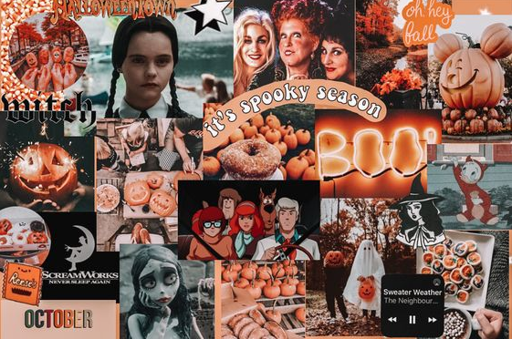 Fall Macbook Wallpaper Aesthetic   Halloween Computer Screen Collage