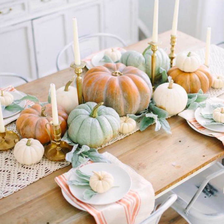 New Thanksgiving Table Settings   Pastel Pumpkins