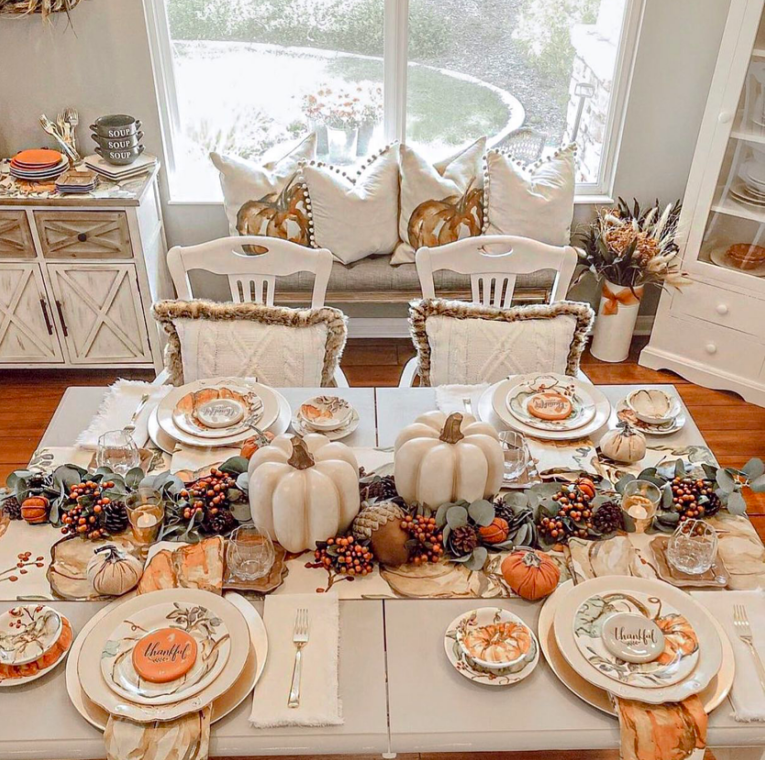 New Thanksgiving Table Settings   Thanksgiving Pastels
