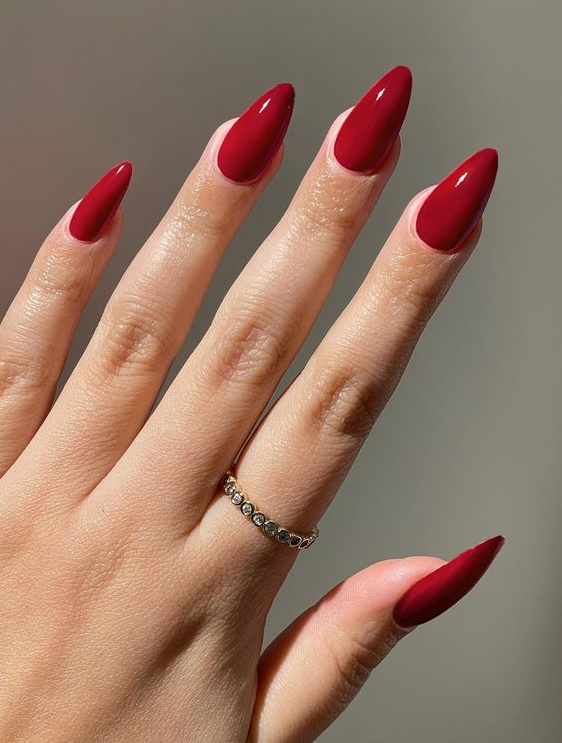Red Fall Nails   Red Collar Bare Nails Embellished Beauty Tools