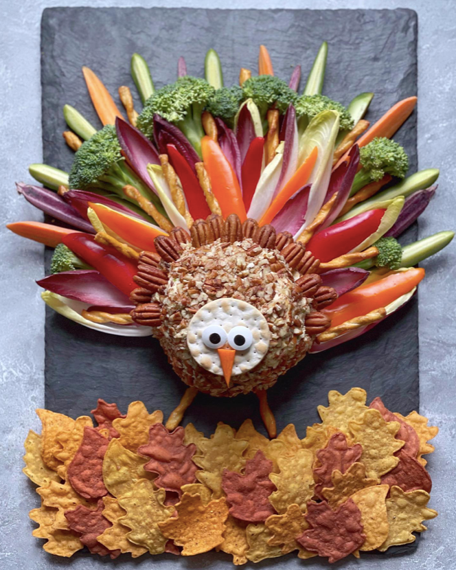 Thanksgiving Charcuterie Boards - Turkey Cheeseball
