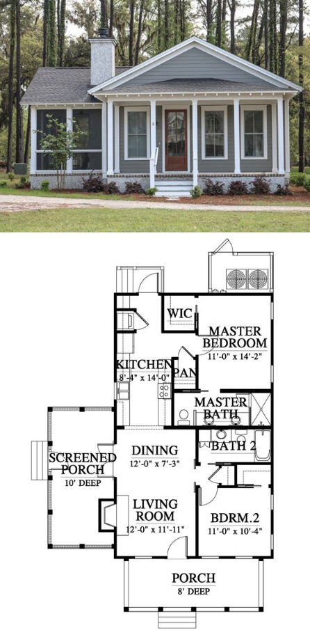 Charming Cottage Floor Plan With 2