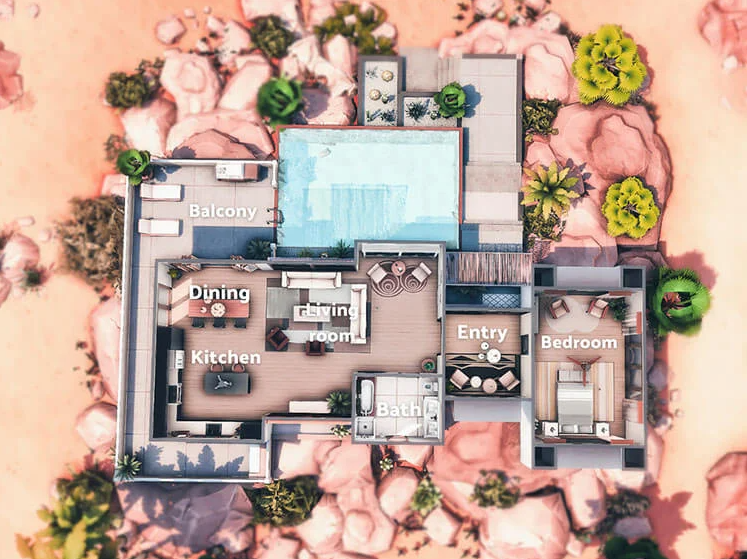 Desert House Floor Plan