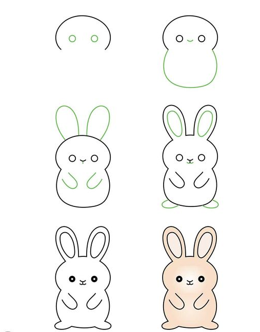Drawing Step By Step   Bunny Drawing Step By Step Kids