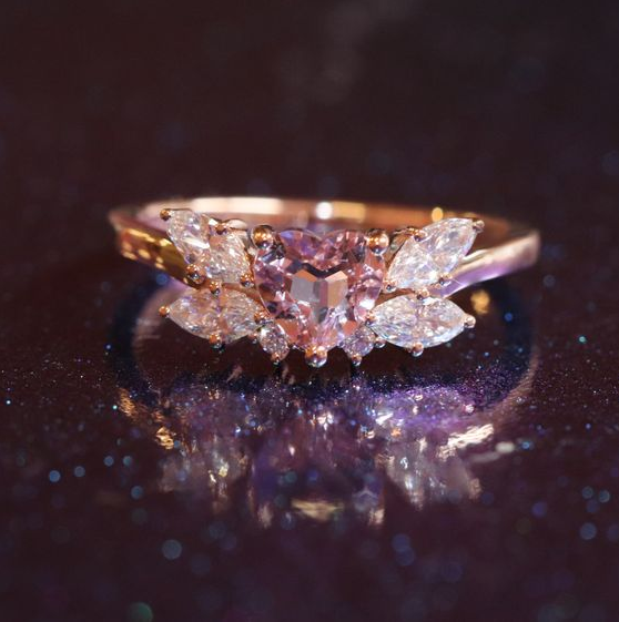 Fairytale Engagement Rings   Princess Serenity 14KT Ring With Moissanite