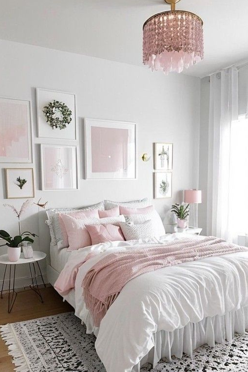 Grown Woman Bedroom Ideas   Grown Up White And Pink Bedroom