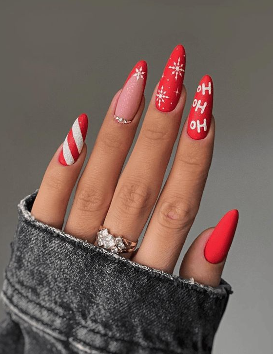 Holiday Nail Ideas   Adorable Snowflake Nails For Winter