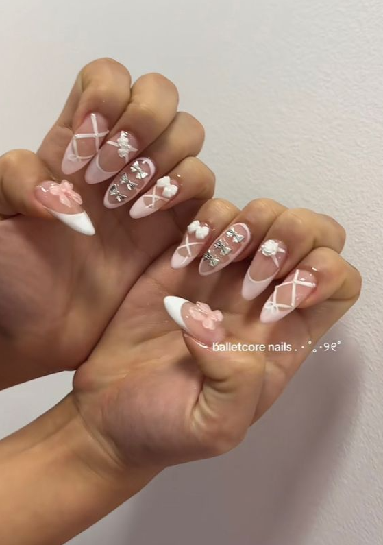 Nail Shapes For Chubby Fingers   Aesthetic Coquette Pink Pink Nails Nails Nail Art