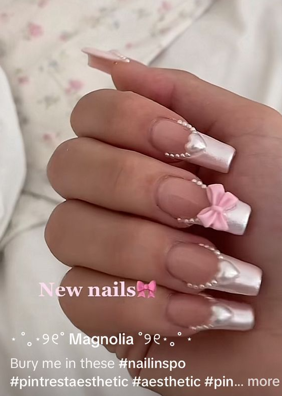 Nail Shapes For Chubby Fingers   Coquette Pink Nails Cute
