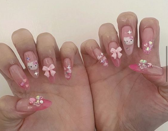 Nails With Bows   Nails Inspo Hello Kitty