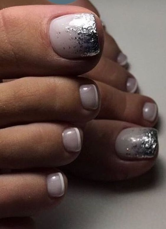 Pedicure Ideas Winter   Gel Toe Nail Toe Nail Color Glitter Toe Nails