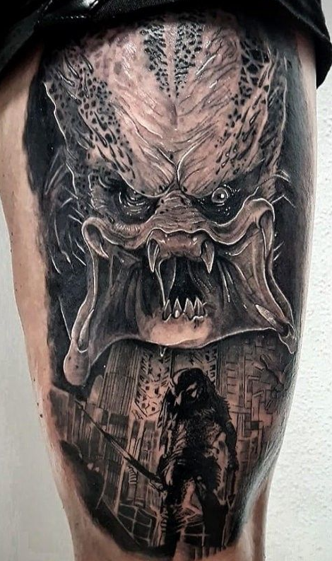 Predator Alien Art   Tatuaje De Depredador Cine