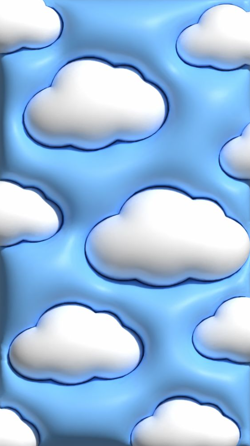 Puffy Wallpaper   3D Wallpaper Clouds Inflated Wallpaper Cute Iphone Wallpapers