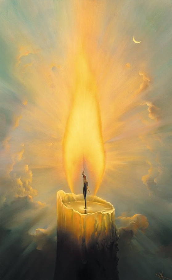 Visionary Art   Candle Signed And Numbered Limited Edition Sublimation On Metal