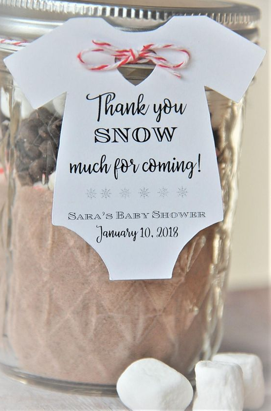 Winter Baby Shower Ideas   Winter Wonderland Baby Shower Party Favor Gift Tags Thank You