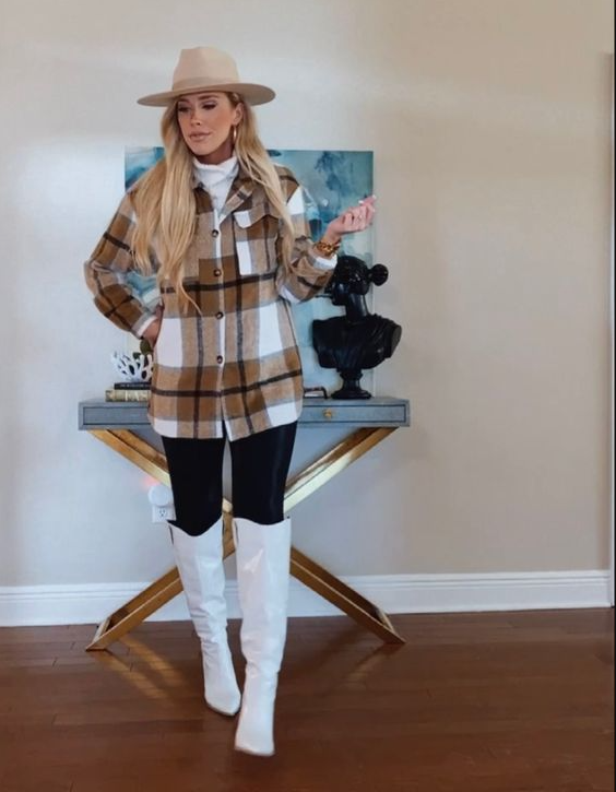 Winter Vaquera Outfits   Thanksgiving Outfit Inspo Chic Style Fashionable White Cowgirl