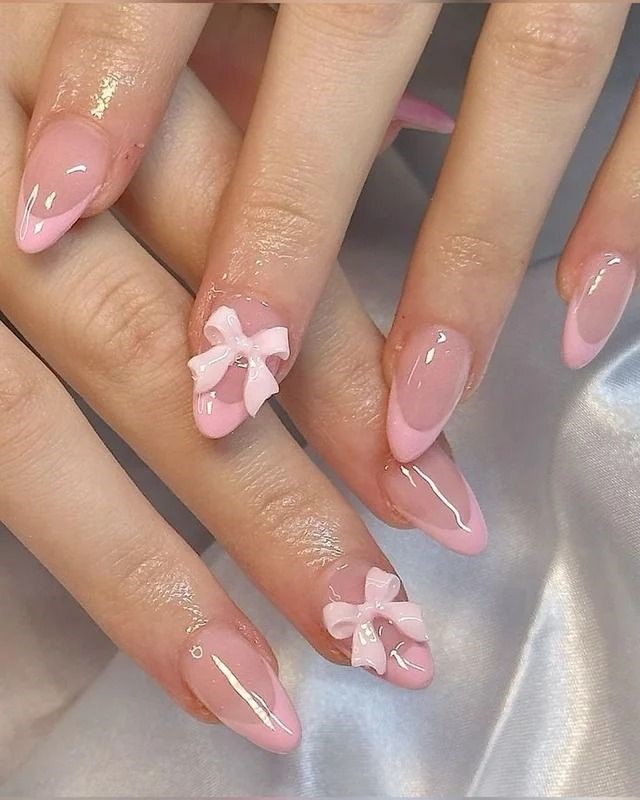 Basic Baddie Pink Valentine's Day Nails Ideas Cute Nails For February 2024 Croquette Nails