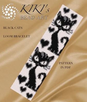 Black Cats Loom Bracelet Pattern
