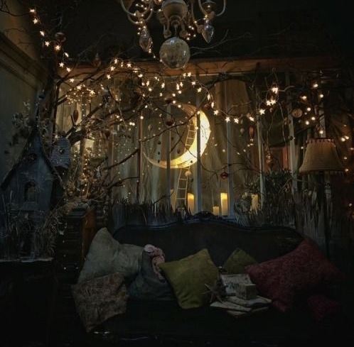90s Whimsy Goth Bedroom   Dreamy Room, Cool Rooms, Goth Bedroom, Aesthetic Bedroom