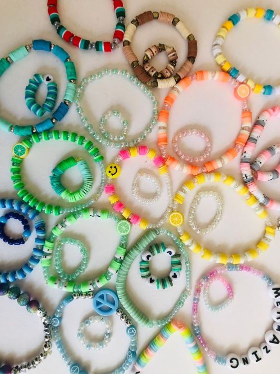 Bracelet Inspo Clay Beads   Clay Bead Bracelet And Ring Sets Or Jewellery Or Polymer Clay Beads